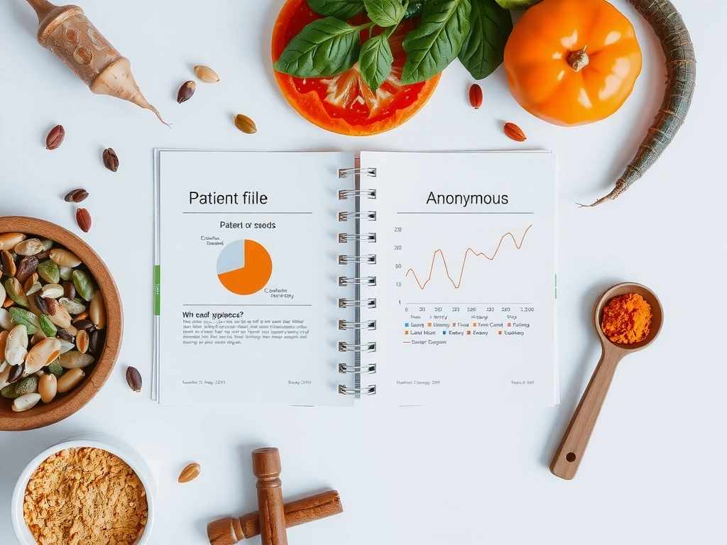 Table de consultation avec échantillons aliments et dossier