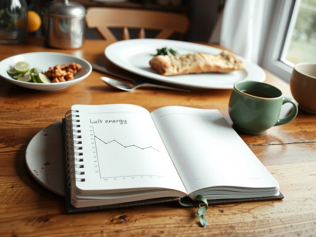 Carnet de suivi manuscrit montrant la progression de l'énergie